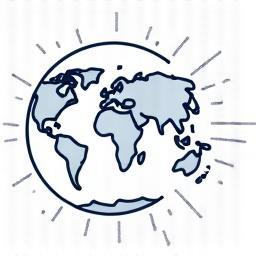 Globe with connecting lines icon