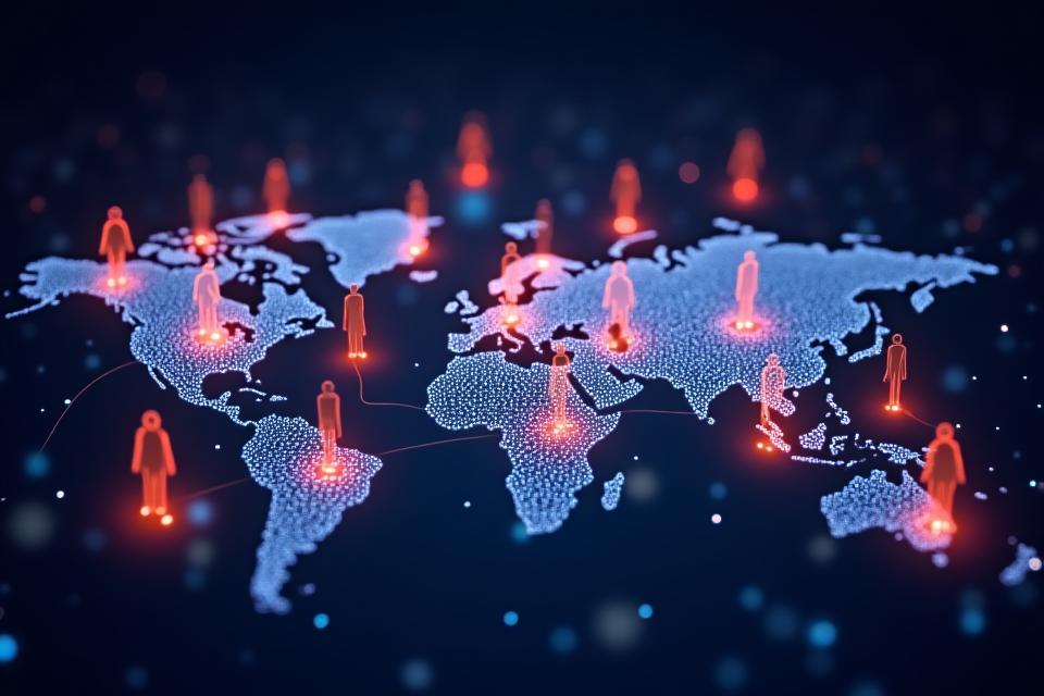 People connecting and collaborating online